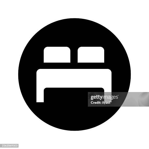 vector icon illustration for hotel bedroom - pause effect stock illustrations