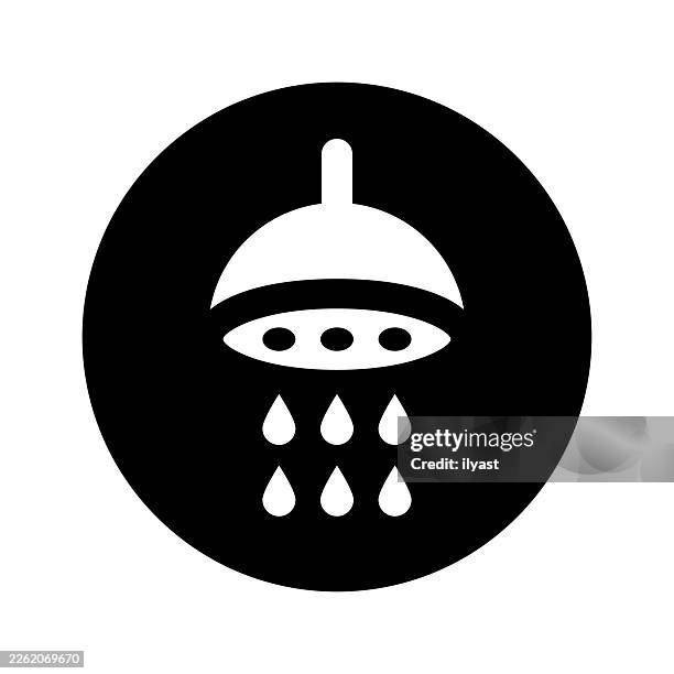 vector icon illustration for bath & shower - bathroom interior background stock illustrations