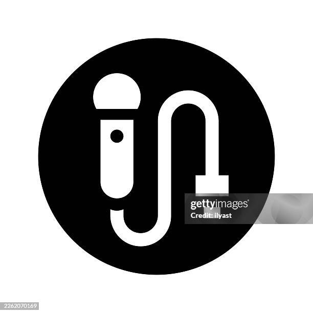 vector icon illustration for karaoke hardware - new hobby stock illustrations