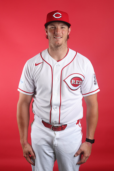 Connor Burns Of The Cincinnati Reds Poses For A Portrait During Photo connor-burns-of-the-cincinnati-reds-poses-for-a-portrait-during-photo
