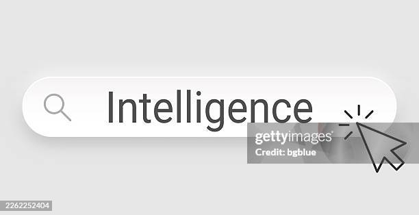 intelligence - search bar with cursor on blank background - learning computer skills stock illustrations