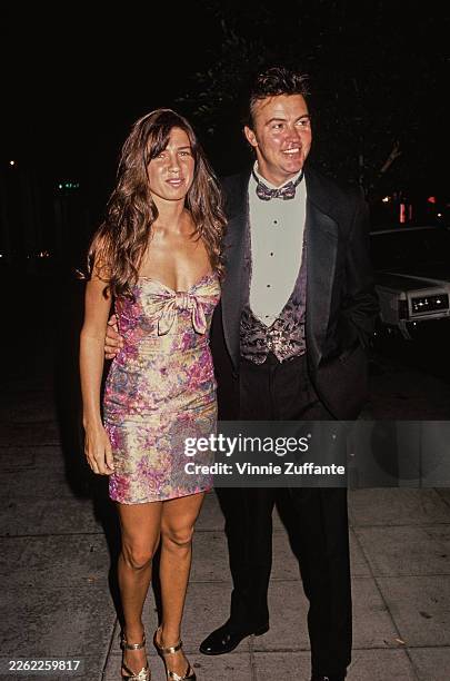 English musician and singer-songwriter Paul Young and his wife Stacey attend the Eighth Annual MTV Video Music Awards at Universal Amphitheatre in...