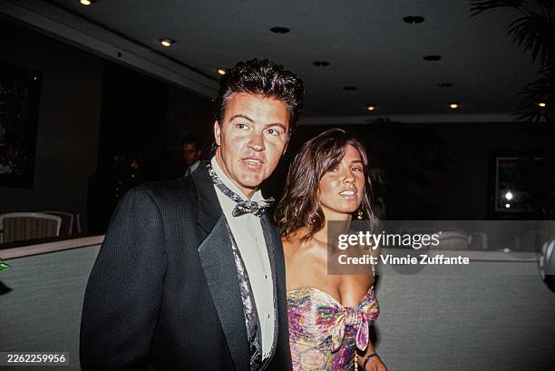 English musician and singer-songwriter Paul Young and his wife Stacey attend the Eighth Annual MTV Video Music Awards at Universal Amphitheatre in...