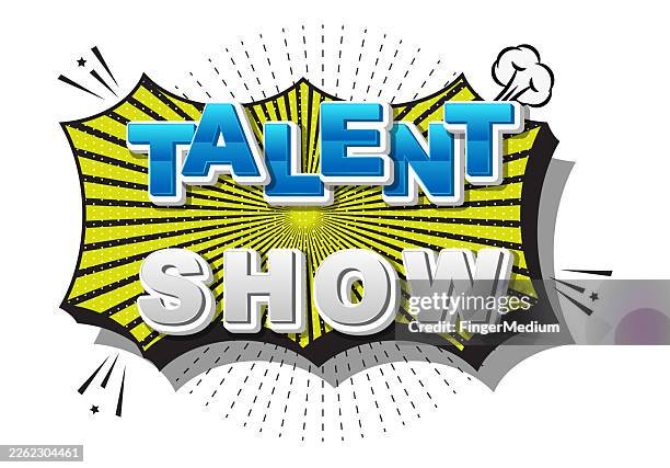 talent show speech bubble banner - talent show stock illustrations