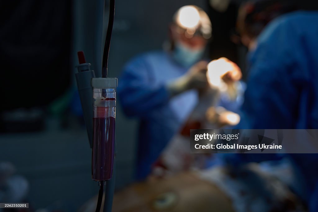 Stabilization Point Body Medics of the 3rd Corps of the 4th Separate Medical Battalion perform ...