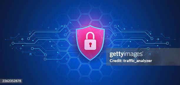 abstract technical security background - shield background stock illustrations