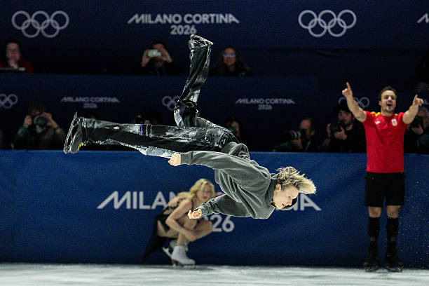 Ilia Malinin during Milano Cortina 2026 Winter Olympics Figure Skating exhibition gala at Milano Ice Skating Arena in Milan on February 21, 2026