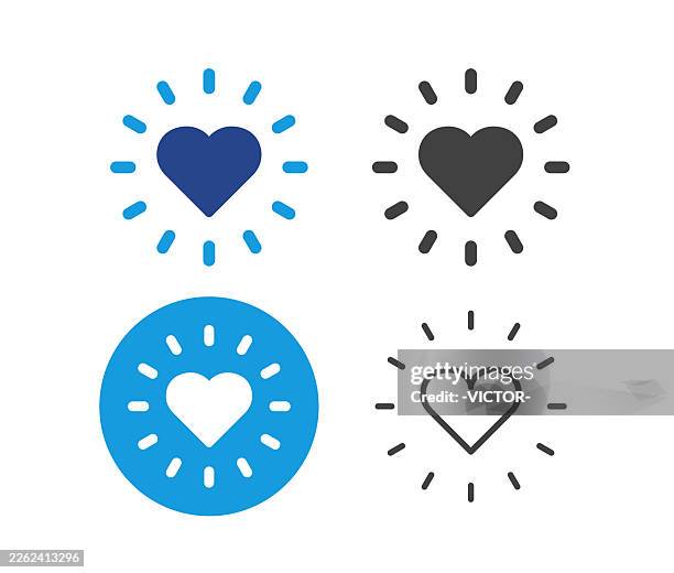 heart shape and light - illustration icons - selfless stock illustrations