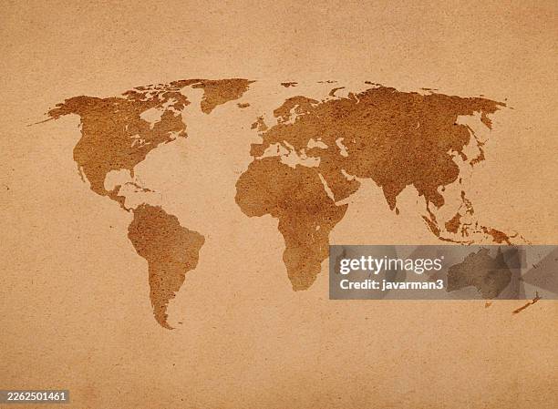 Old map of the world in grunge style. Perfect vintage background.
