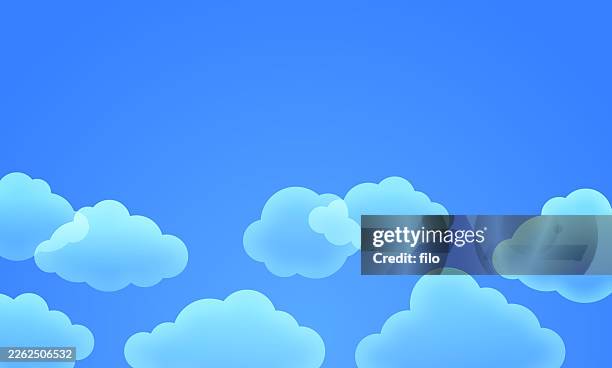 blue sky clouds transparent background - summer learning stock illustrations