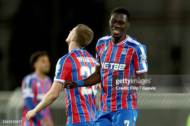 Ismaila Sarr of Crystal Palace reacts during the UEFA Conference League 2025/26 Knockout Play-off First Leg match between HSK Zrinjski Mostar and...