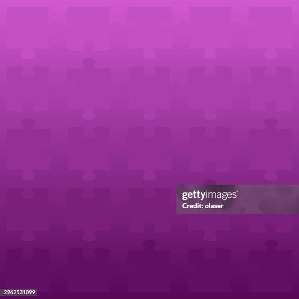 purple puzzle piece pattern for creative backgrounds. - jigsaw pieces background stock illustrations