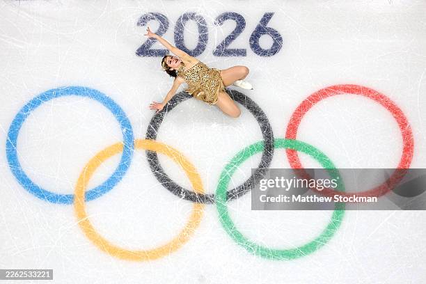 Alysa Liu of Team United States competes in Women's Single Skating - Free Skating on day thirteen of the Milano Cortina 2026 Winter Olympic games at...