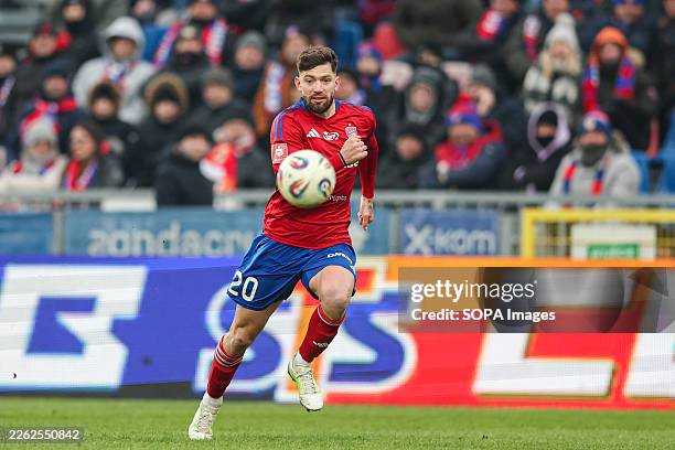 Jean Carlos Silva of Rakow Czestochowa seen in action during Polish League PKO BP Ekstraklasa 2025/2026 football match between Rakow Czestochowa and...
