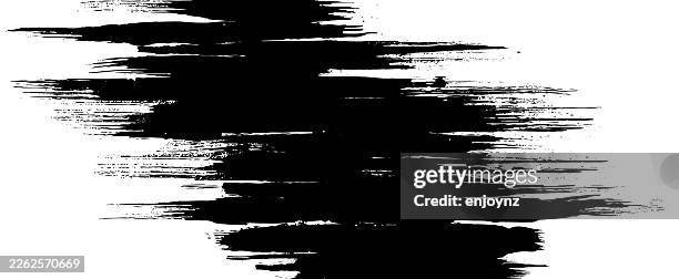 black paint brush stroke background pattern - underline vector stock illustrations