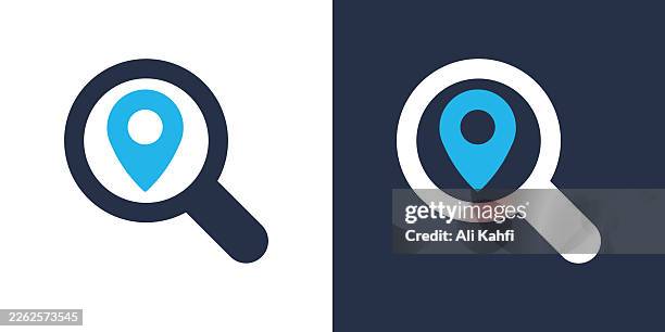 search location glyph solid icon. solid icon that can be applied anywhere, simple, pixel perfect and modern style. - path icon stroke stock illustrations