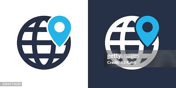 geolocation glyph solid icon. solid icon that can be applied anywhere, simple, pixel perfect and modern style. - remote computer access stock illustrations