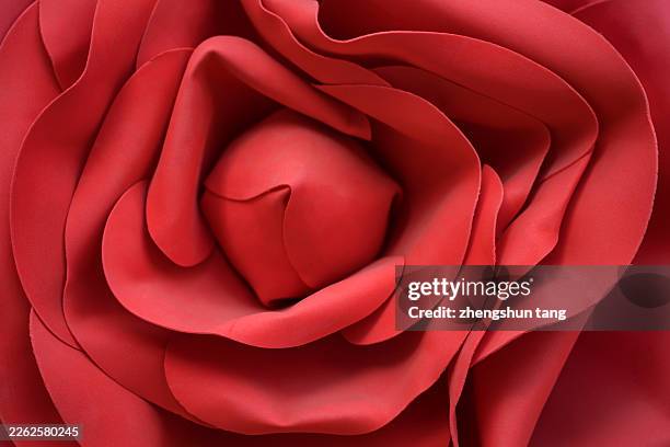 abstract close-up of vibrant red rose petals texture - rose colored stock pictures, royalty-free photos & images