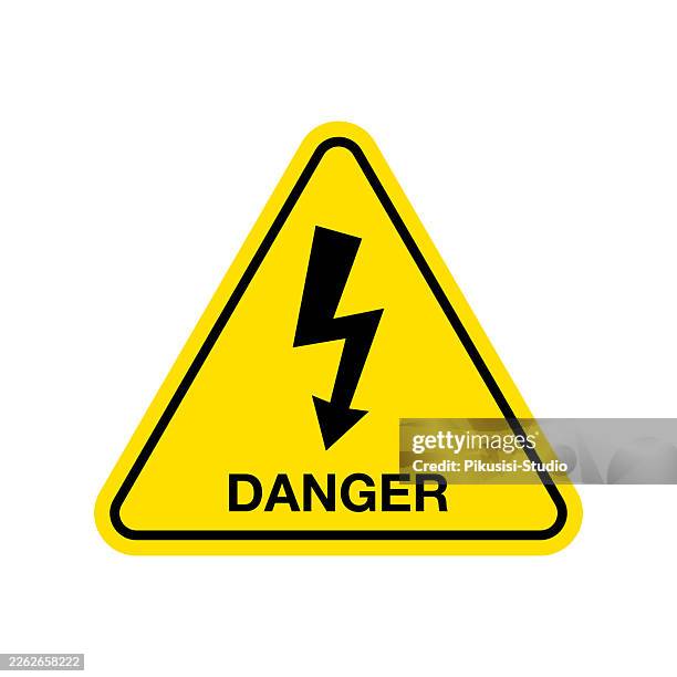 danger high voltage electrical warning triangle sign - higher consciousness stock illustrations