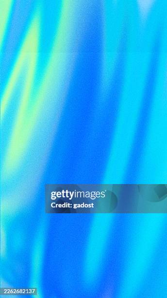 Iridescent Fluid lo-fi grain noise Wave Pattern in Blue and Green, Y2K and Futuristic Aesthetic
