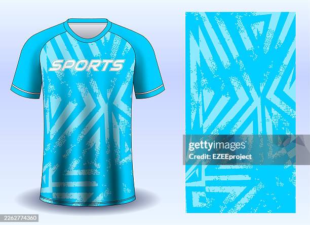 abstract sports jersey pattern design for team uniform. geometric pattern for soccer and basketball kit. vector sublimation pattern for activewear and jersey - sports jersey background stock illustrations