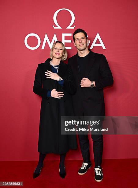 Federica Pellegrini and Matteo Giunta attend the Closing Night Gala at OMEGA House during the 2026 Winter Olympics on February 21, 2026 in Milan,...