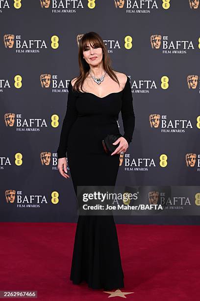 Monica Bellucci attends the EE BAFTA Film Awards 2026 at The Royal Festival Hall on February 22, 2026 in London, England.