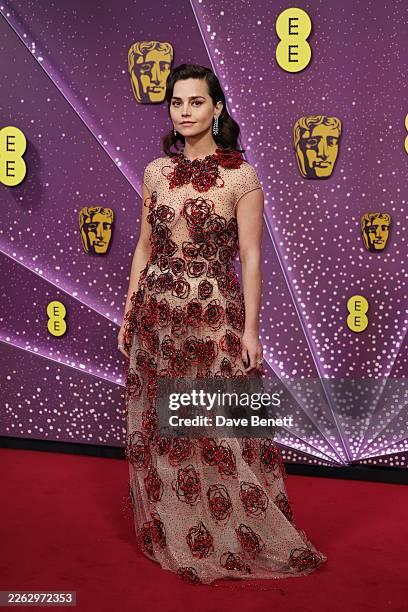 Jenna Coleman attends the 2026 EE BAFTA Film Awards at The Royal Festival Hall on February 22, 2026 in London, England.