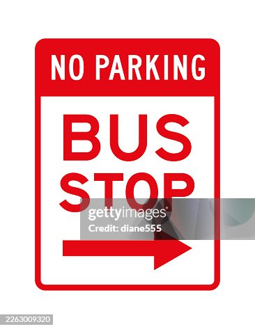 "No Parking Bus Stop" Vehicle Notice Sign "No Parking Bus Stop" Vehicle Notice Sign