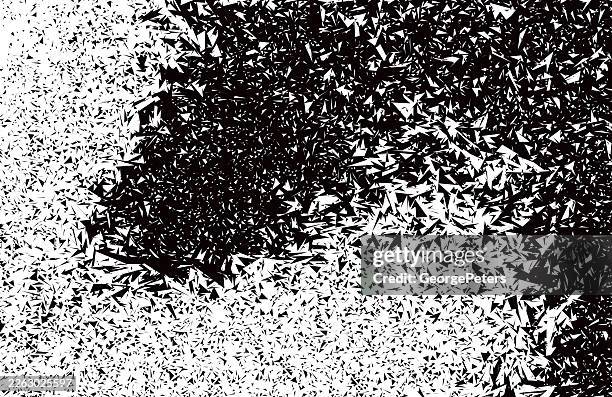 shattered dissolving abstract background - broken glass pieces stock illustrations