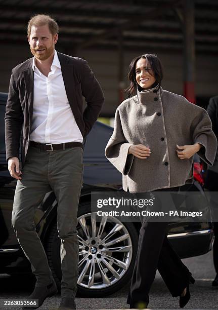 The Duke and Duchess of Sussex arriving for a visit to the National Centre for Rehabilitation of Addicts , with a World Health Organisation...