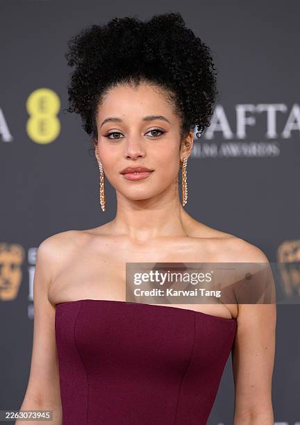 Chase Infiniti attends the 2026 EE BAFTA Film Awards at The Royal Festival Hall on February 22, 2026 in London, England.