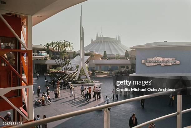 Space Mountain, an indoor roller coaster attraction in the Tomorrowland area of Disneyland in Anaheim, California, February 1980.
