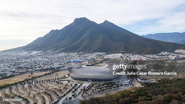 Aerial view of Estadio Monterrey also known as BBVA Stadium, one of the venues for the FIFA World Cup 2026 at Monterrey Stadium on February 17, 2026...