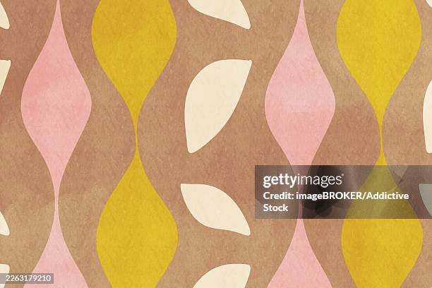 an abstract background featuring an array of organically shaped forms in pink, yellow, and white set against a textured brown backdrop - reliability abstract stock illustrations