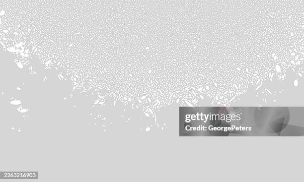 dissolving, falling ovals abstract background - floating particles stock illustrations