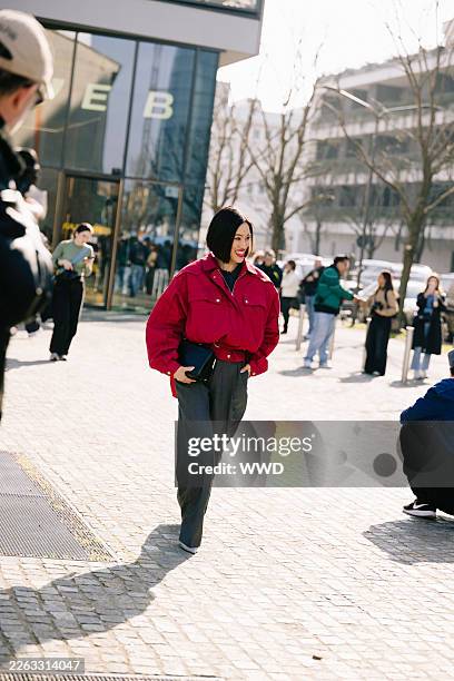 Tiffany Hsu at Milan Fashion Week Fall 2026 on February 26, 2026 in Milan, Italy.