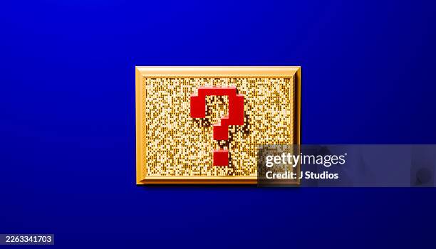 digital art distrust concept with question mark and binary data - unknown number stock pictures, royalty-free photos & images