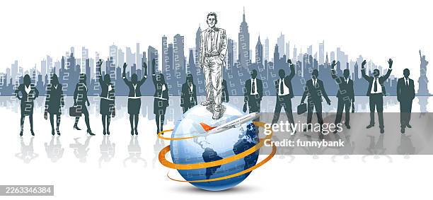 economic difficulties - industry leader stock illustrations