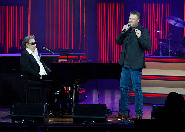 Ronnie Milsap and Blake Shelton perform at The Grand Ole Opry on February 24, 2026 in Nashville, Tennessee.