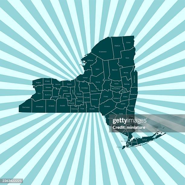 new york map - sunshine state stock illustrations