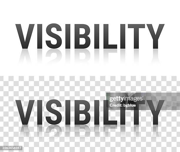 visibility - text with reflection on transparent background - looking through window stock illustrations