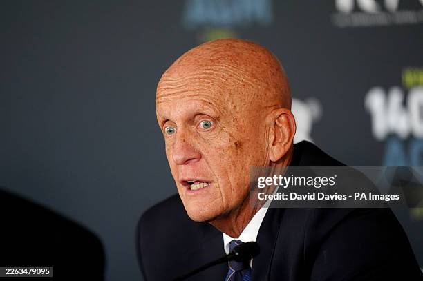 Former referee Pierluigi Collina during the International Football Association Board AGM in Cardiff. Picture date: Saturday February 28, 2026.