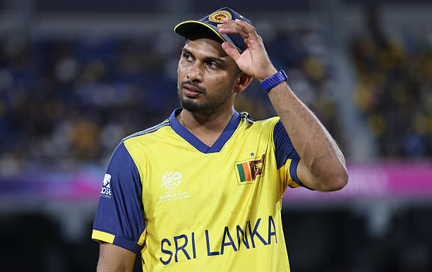 Dasun Shanaka of Sri Lanka looks on ahead of the ICC Men's T20 World Cup India & Sri Lanka 2026 Super 8 match between Sri Lanka and New Zealand at R....
