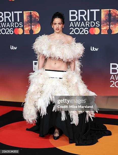 Rosalía attends The BRIT Awards 2026 at Co-op Live on February 28, 2026 in Manchester, England.
