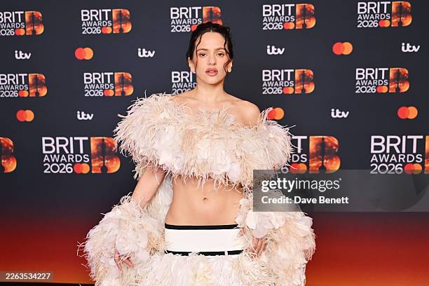 Rosalía attends The BRIT Awards 2026 at Co-op Live on February 28, 2026 in Manchester, England.