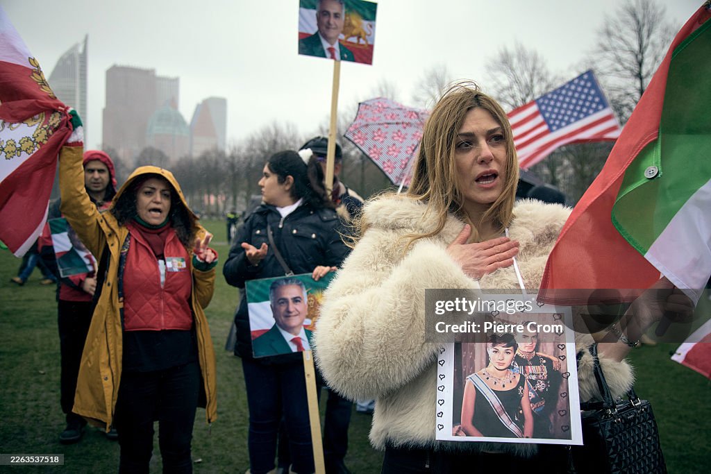 Iranian Diaspora In The Netherlands Gather To Support Regime Change