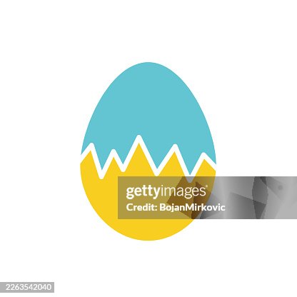 Cracked Easter Egg icon. Vector Cracked Easter Egg icon. Vector