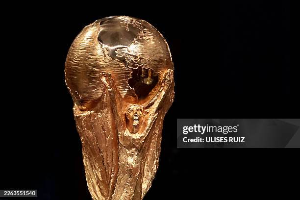World Cup trophy is displayed at the Akron Stadium, where it arrived as the second part of its tour in Zapopan, Mexico on February 28, 2026.