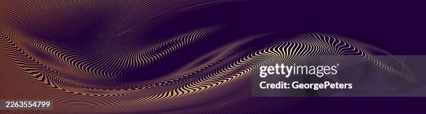 flowing striped swirl pattern abstract background banner - satin stock illustrations
